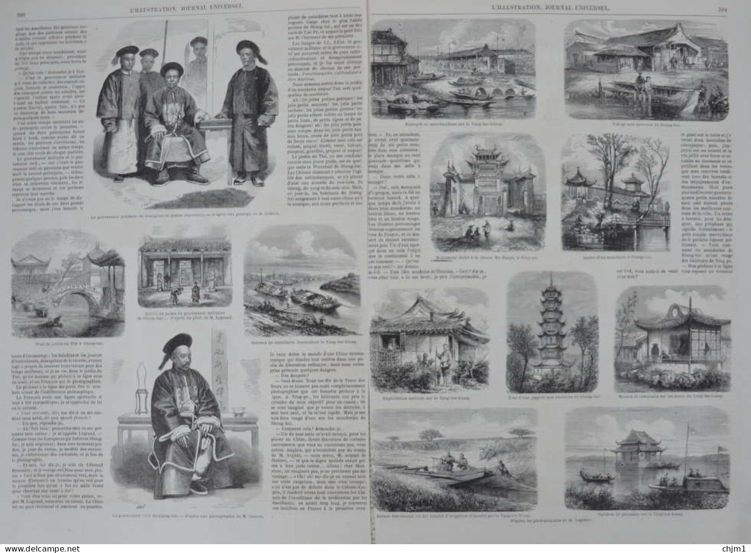 Le Gouverneur Militaire De Shang-Hai - Exploitation Agricole Sur Le Yang-tse-kiang - 2 Pages Originaux 1861 - Documents Historiques