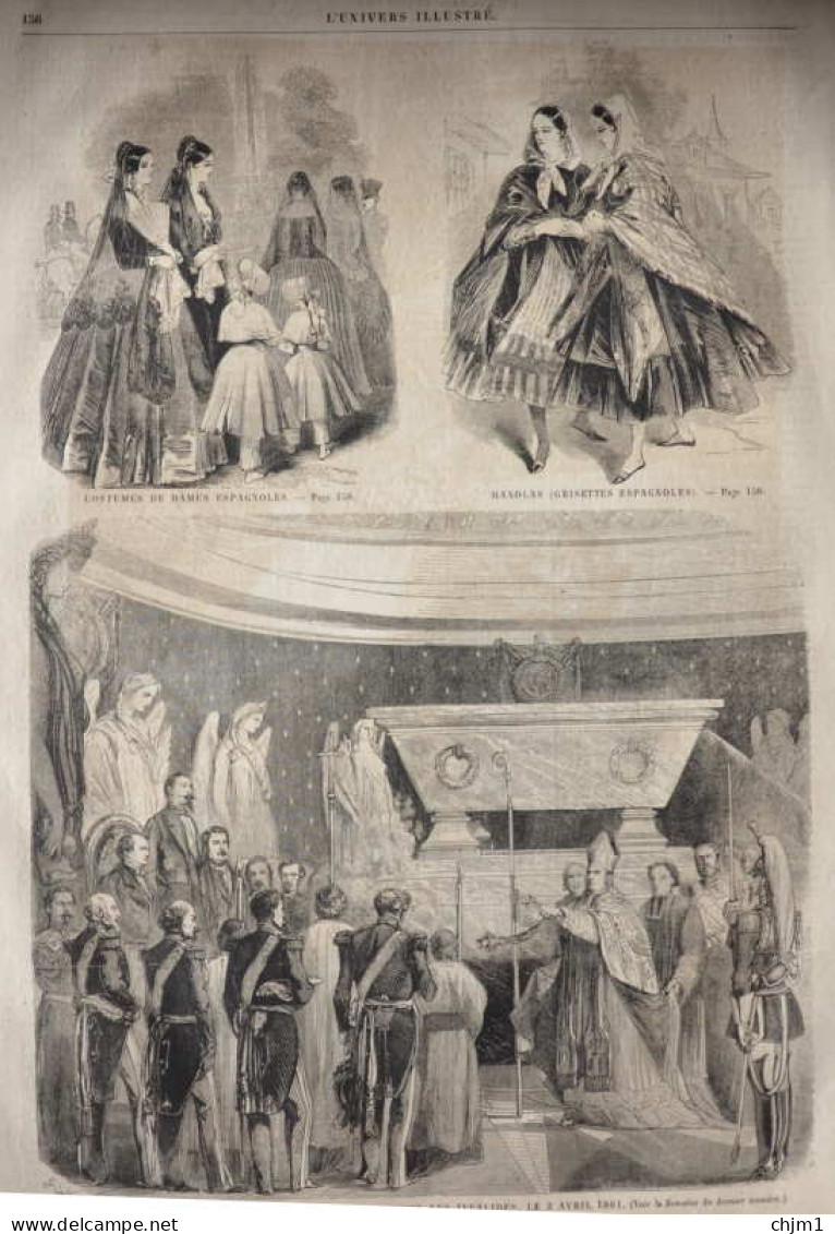 Translation Des Cendres De Napoléon I - Manolas (Grisettes Espagnoles) - Page Original 1861 - Documents Historiques