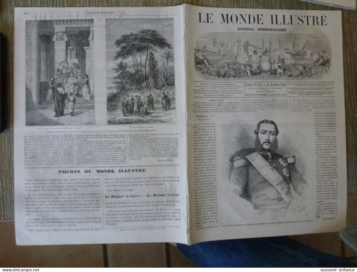 Le Monde Illustré Décembre 1865 Duc De Brabant Guerre Du Chili Valparaiso D'Espagne Taille Des Diamants - Zeitschriften - Vor 1900