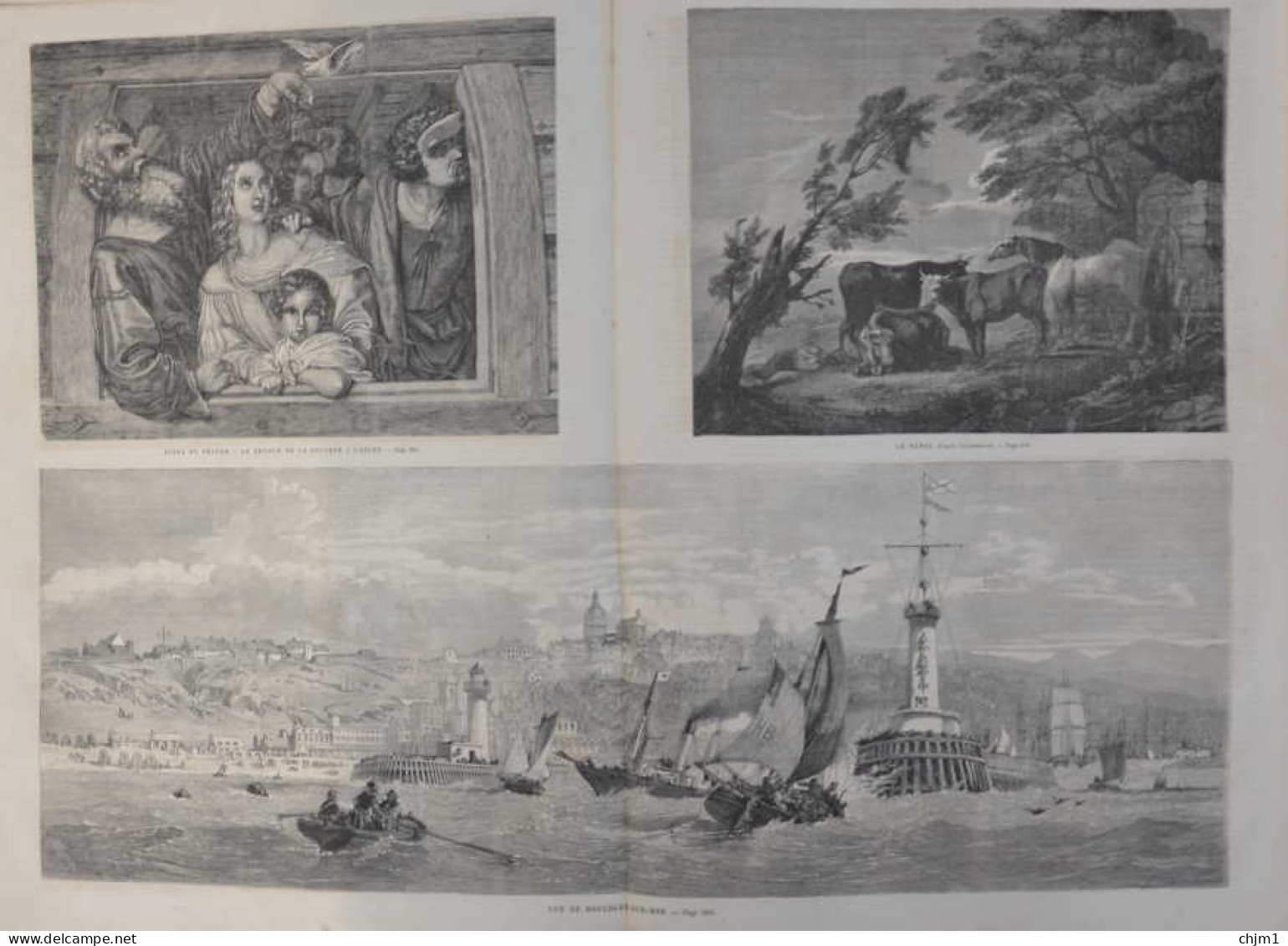 Vue De Boulogne-sur-Mer - Page Original Double 1861 - Documents Historiques