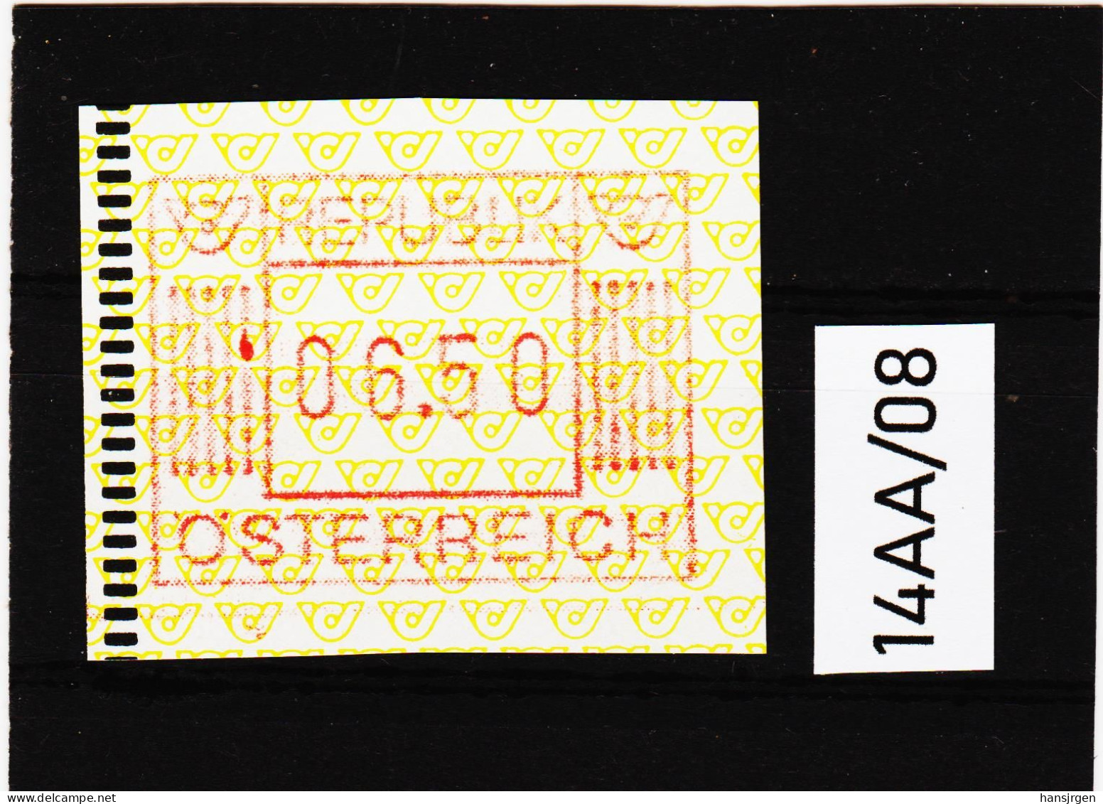 14AA/08 ÖSTERREICH 1983 AUTOMATENMARKEN 1. AUSGABE  6,50 Schilling   ** Postfrisch - Machine Labels [ATM]