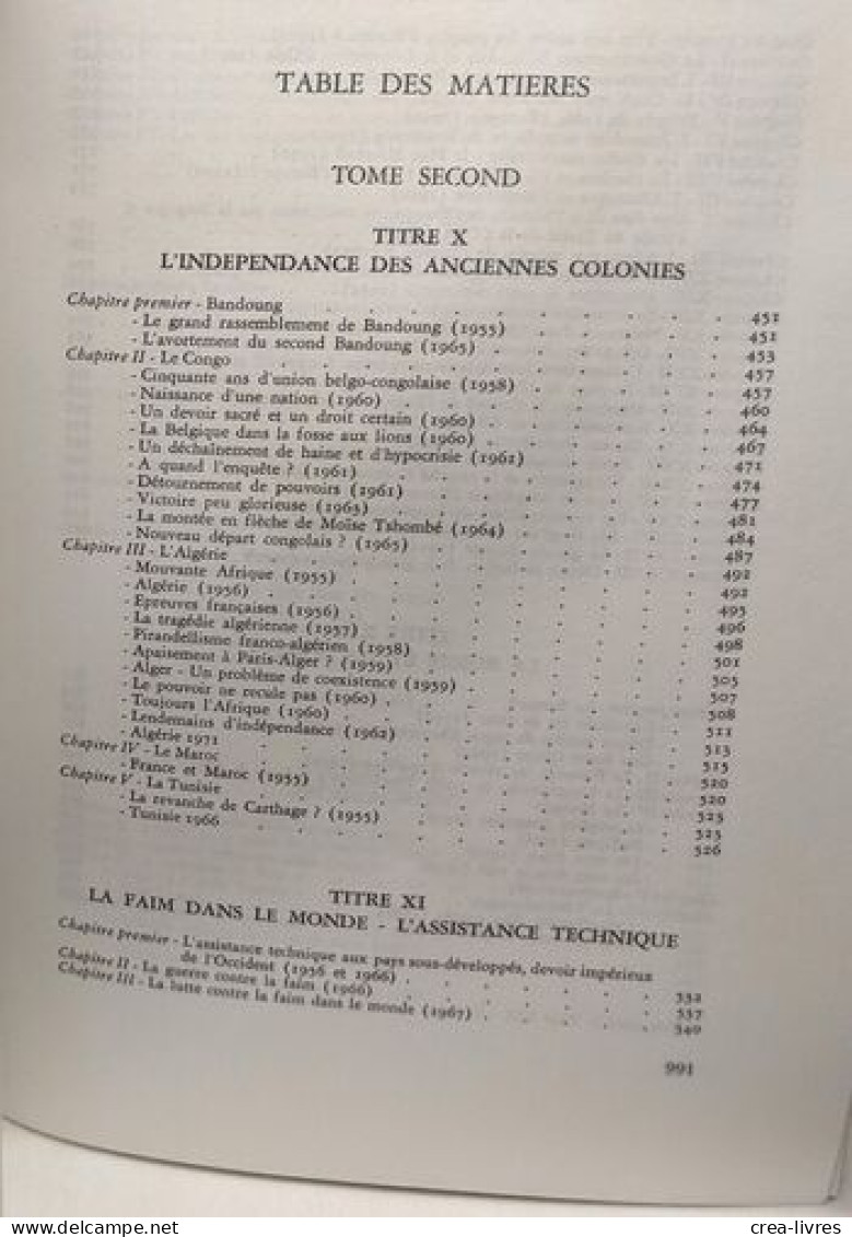 Problèmes Internationaux 1927-1972 - TOME 1 & 2 - Travaux De La Faculté De Droit De Namur N°6 - Politik