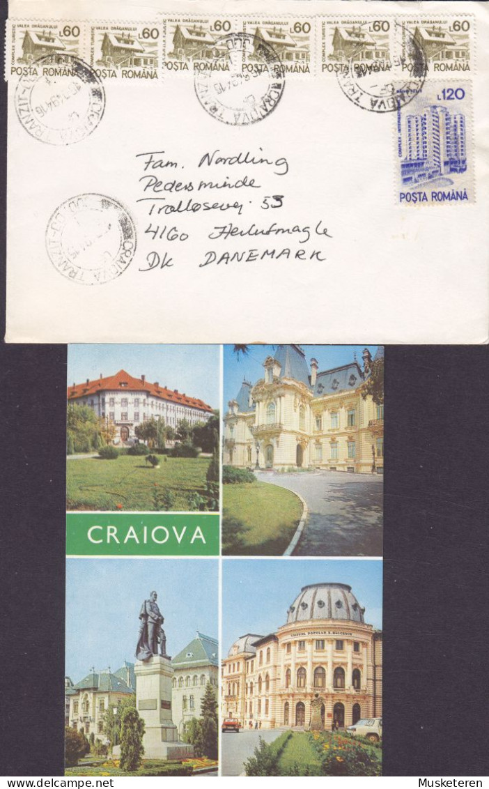 Romania CRAIOVA PPC & Cover Brief 1994 HERLUFSMAGLE Denmark (2 Scans) - Covers & Documents