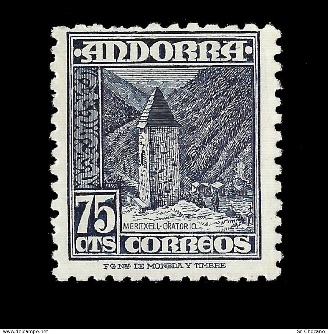 ANDORRA.CORREO ESPAÑOL.1948-53.Tipos.75c.MNH. Edifil 52 - Neufs