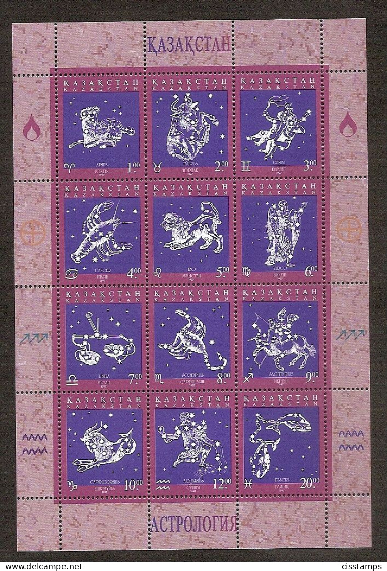 KAZAKHSTAN 1997●Signs Of The Zodiac●●Sternzeichen●Mi159-62 And 168-75KB MNH - Kazakistan
