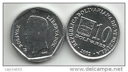 Venezuela 10 Bolivares 2002.  High Grade - Venezuela