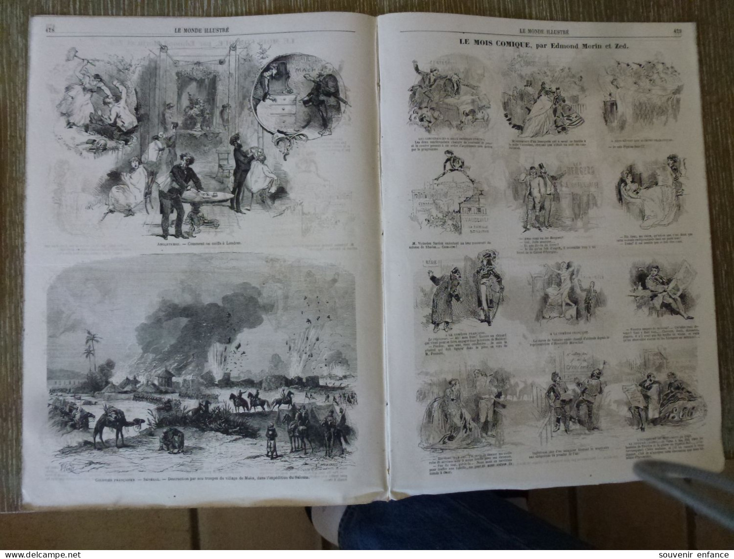 Le Monde Illustré Décembre 1865 Espagne Beit Lehem Colonies Sénégal - Tijdschriften - Voor 1900