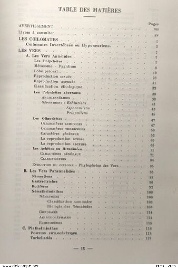 Les Coelomates Hyponeuriens - Éléments De Zoologie Et Notions D'anatomie Comparée Vol. II - Non Classés