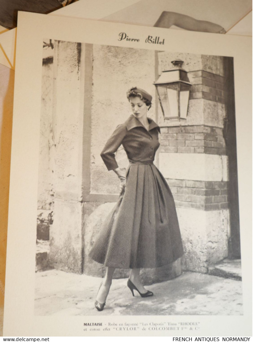 Très rare plaquette mode défilé collection du couturier PIERRE BILLET PIN-UP GIRLS saison printemps été 1956