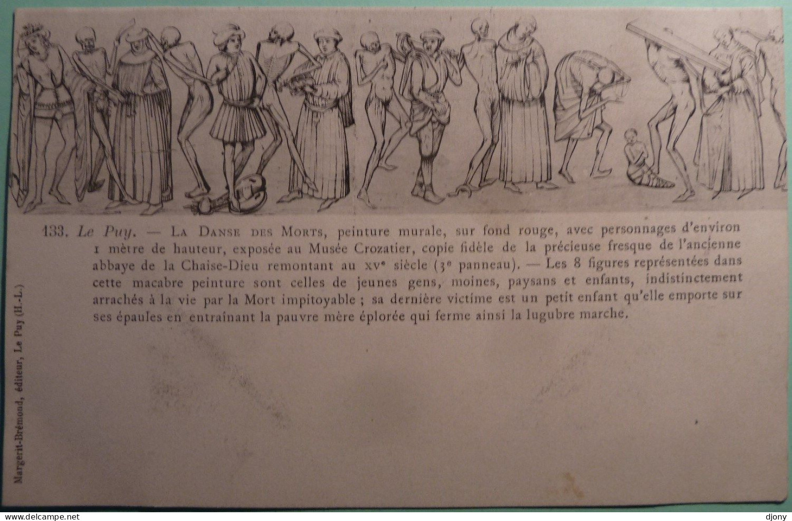 Le Puy En Velay 43 - 2 Cartes La Danse Des Morts - Danse Macabre - Musée Crozatier - Le Puy En Velay