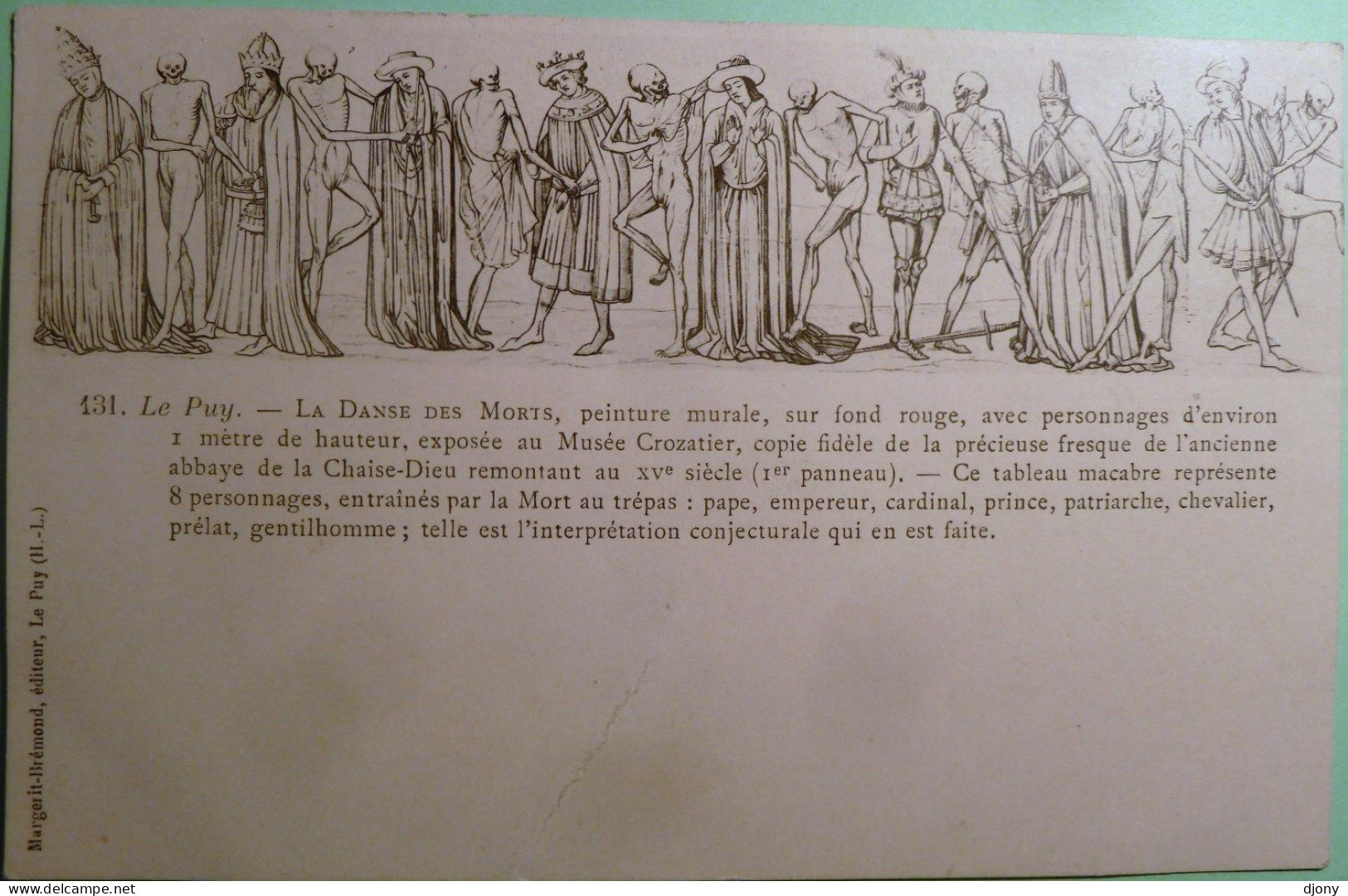 Le Puy En Velay 43 - 2 Cartes La Danse Des Morts - Danse Macabre - Musée Crozatier - Le Puy En Velay