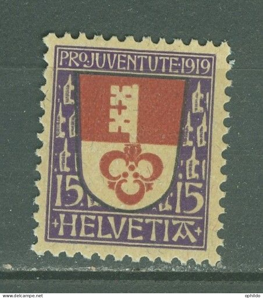 Suisse   Yvert  175 Ou  Zum J 14   *  TB   - Unused Stamps