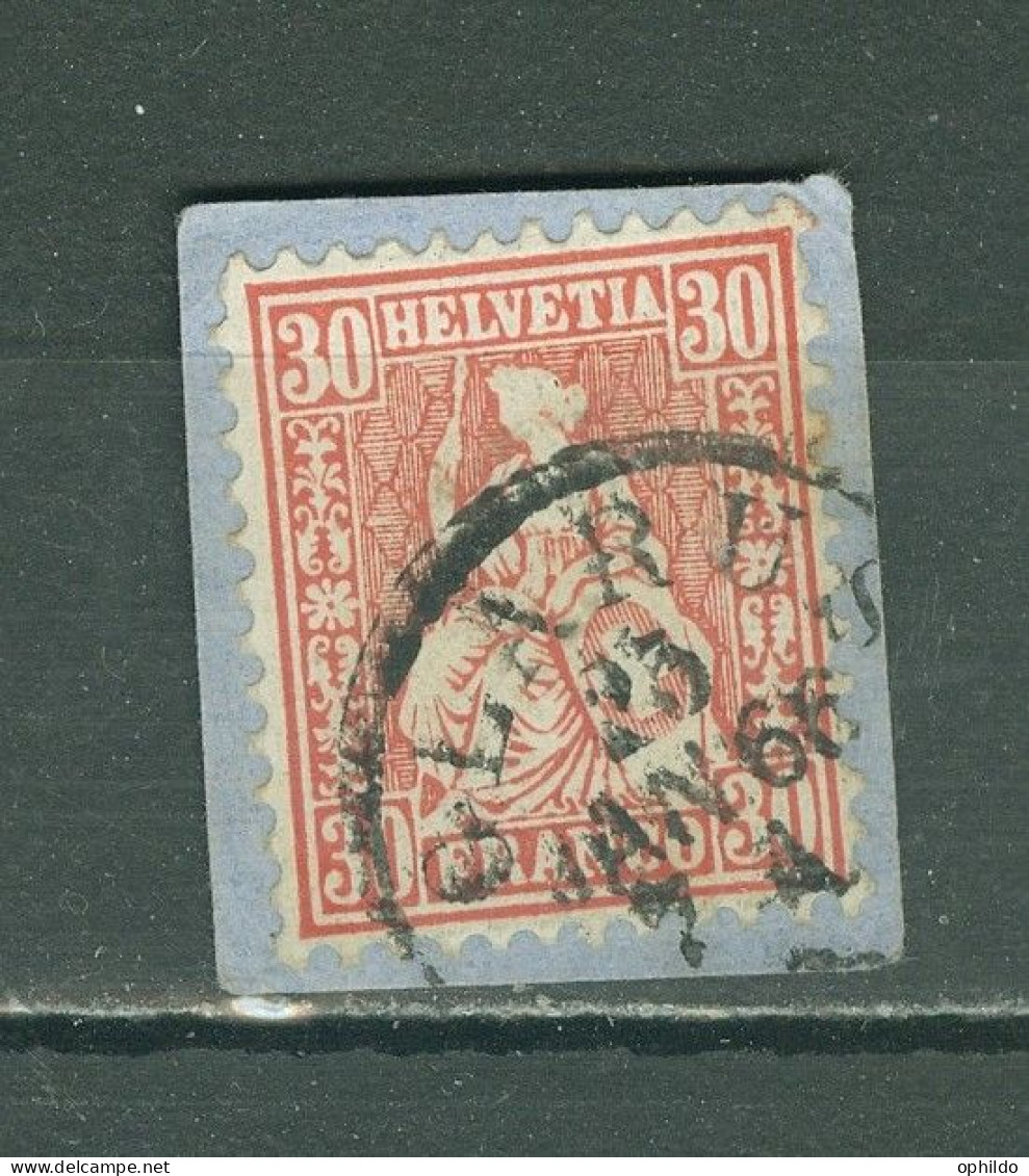 Suisse   Yvert  38   Ou  Zum  33  Ob   TB  Ob    Glarus  - Used Stamps