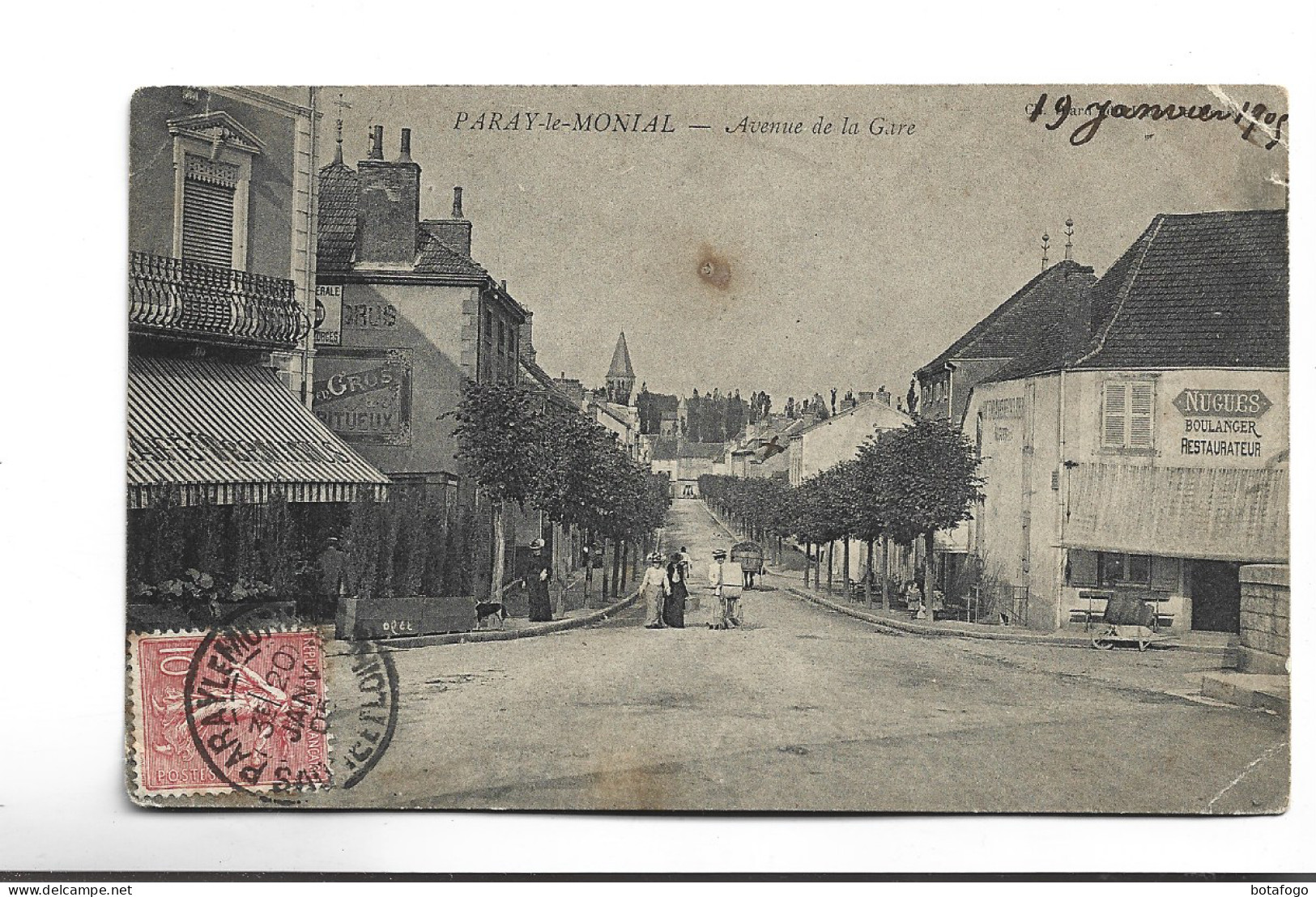 CPA   DPT  71 PARAY LE MONIAL , AV DE LA GARE  En 1905! - Paray Le Monial