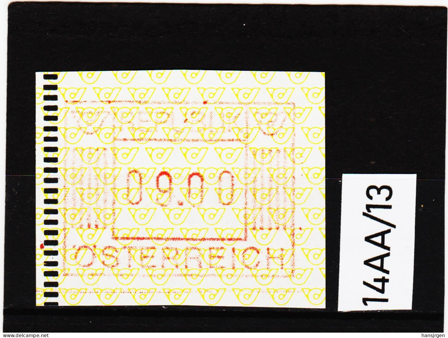 14AA/13  ÖSTERREICH 1983 AUTOMATENMARKEN 1. AUSGABE  9,00 SCHILLING   ** Postfrisch - Automatenmarken [ATM]