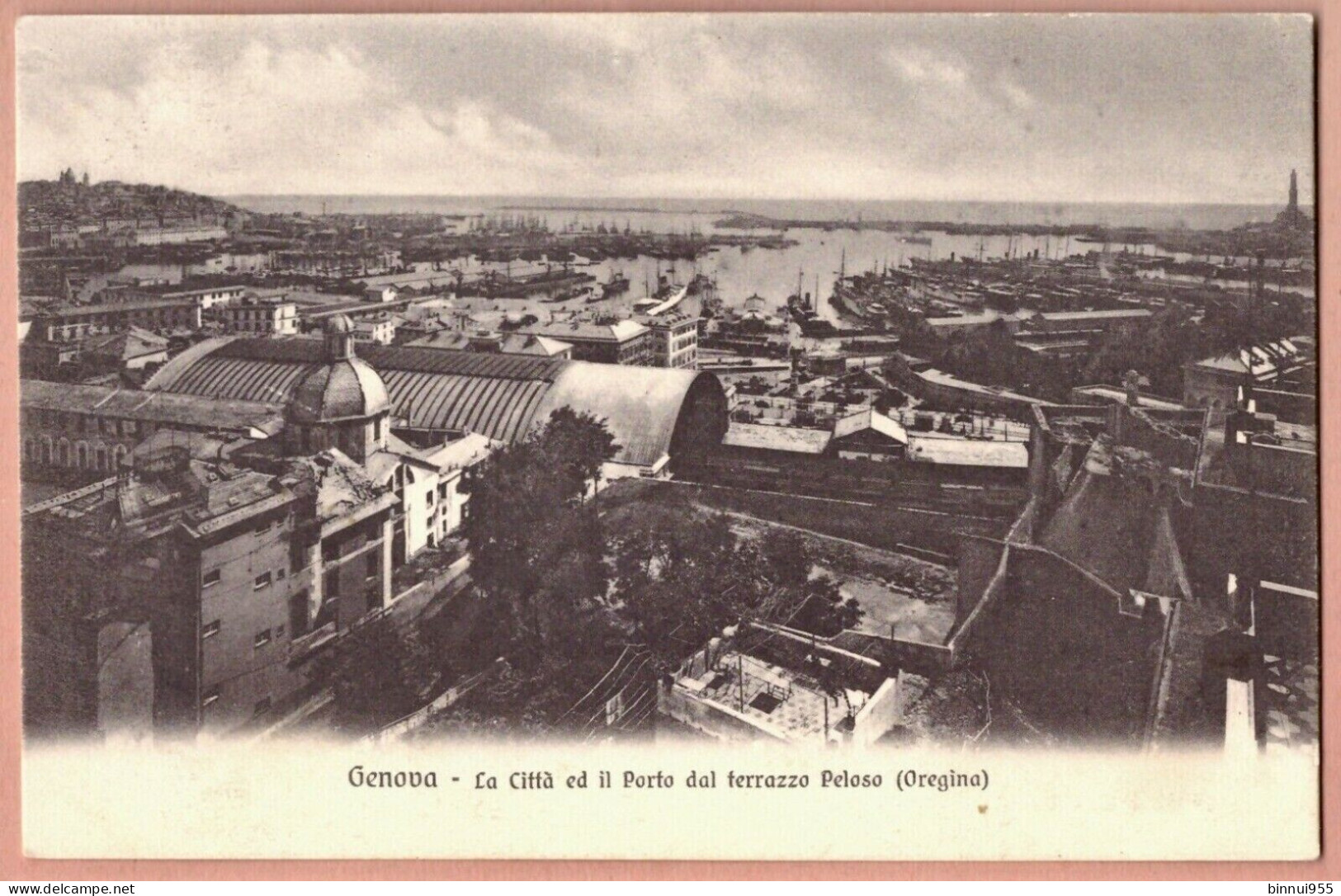 Genova La Città Ed Il Porto Dal Terrazzo Peloso (Oregina) - Viaggiata In Busta - Genova (Genoa)