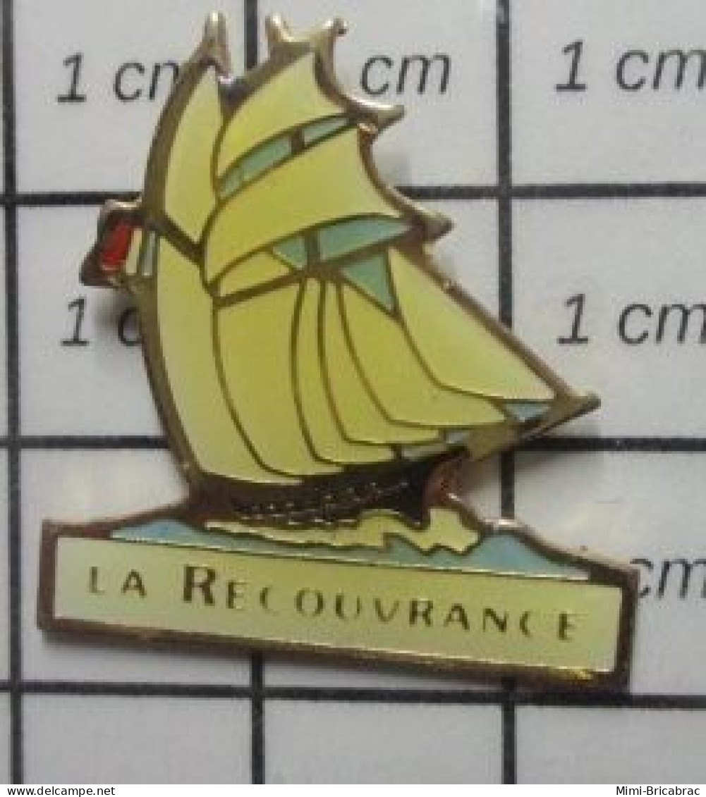 2020  Pin's Pins / Beau Et Rare / BATEAUX / VOILE VOILIER LA RECOUVRANCE Goélette Symbole Et Ambassadrice Brest - Bateaux