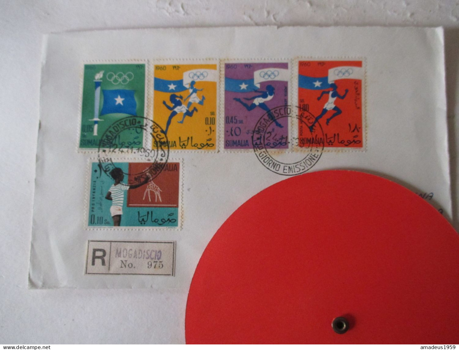 Somali FDC Olimpiadi Roma  1960 - Somalië (1960-...)