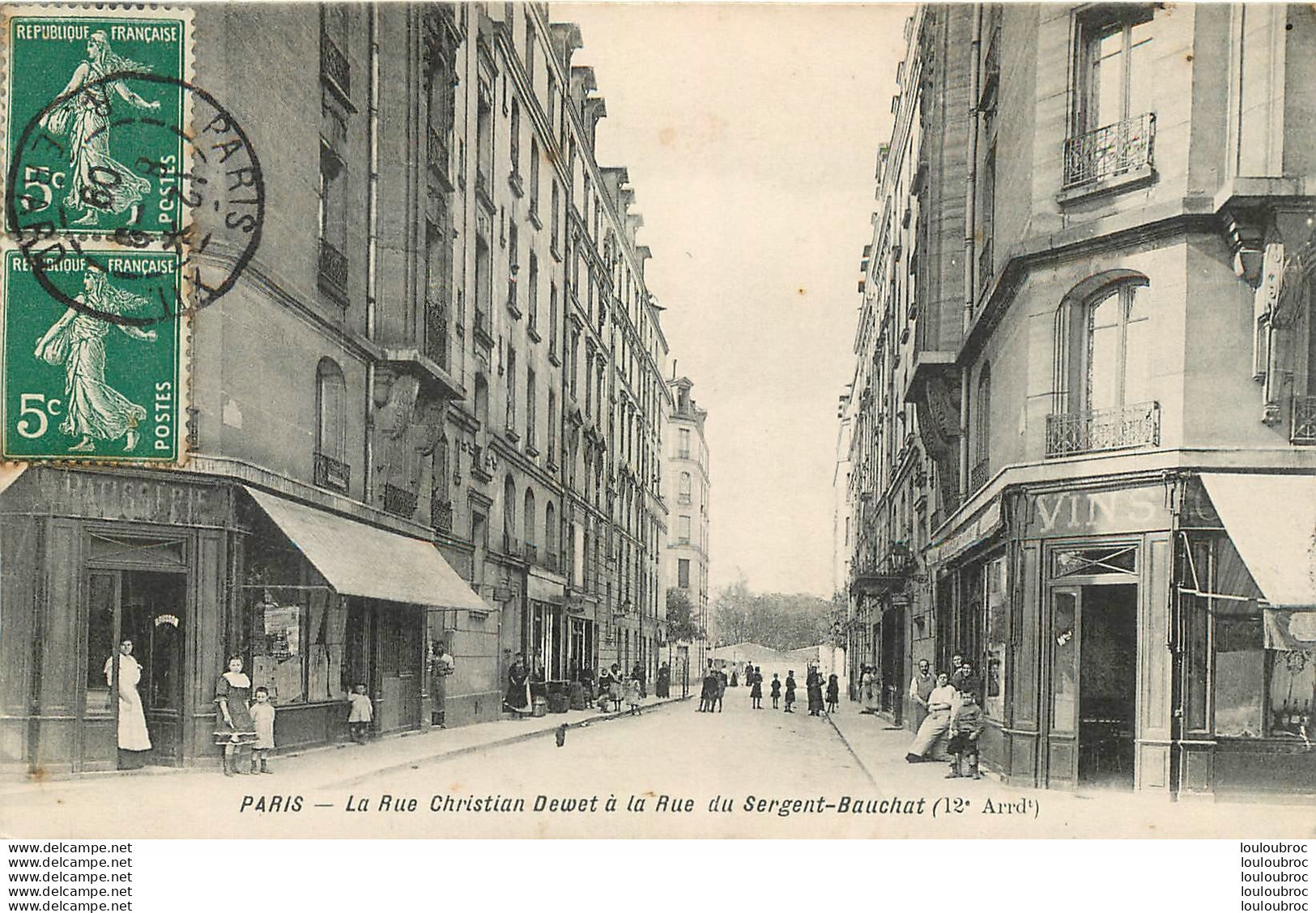 PARIS XIIe LA RUE CHRISTIAN DEWET A LA RUE DU SERGENT BAUCHAT - Arrondissement: 12