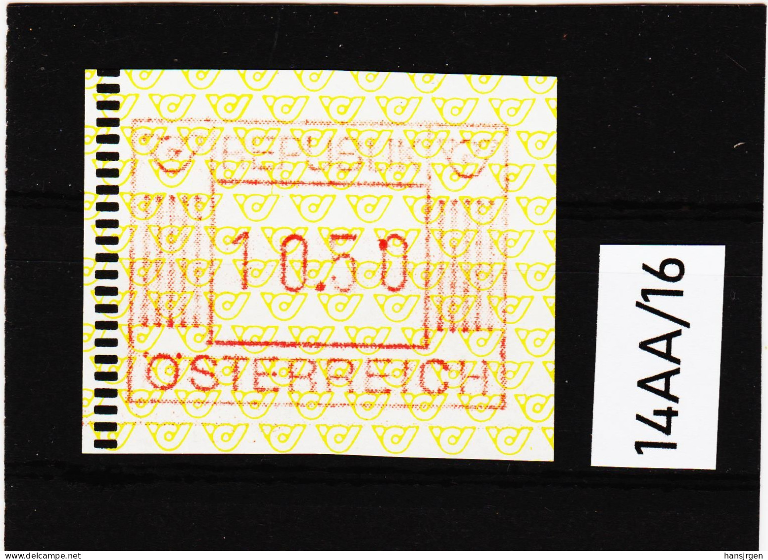 14AA/16  ÖSTERREICH 1983 AUTOMATENMARKEN 1. AUSGABE  10,50 SCHILLING   ** Postfrisch - Automatenmarken [ATM]