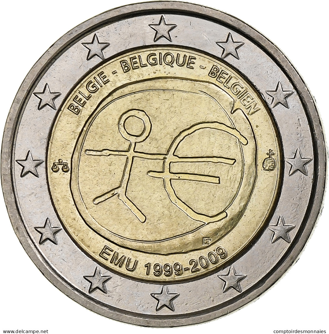 Belgique, Albert II, 2 Euro, 2009, Bruxelles, Bimétallique, SUP, KM:282 - Belgio