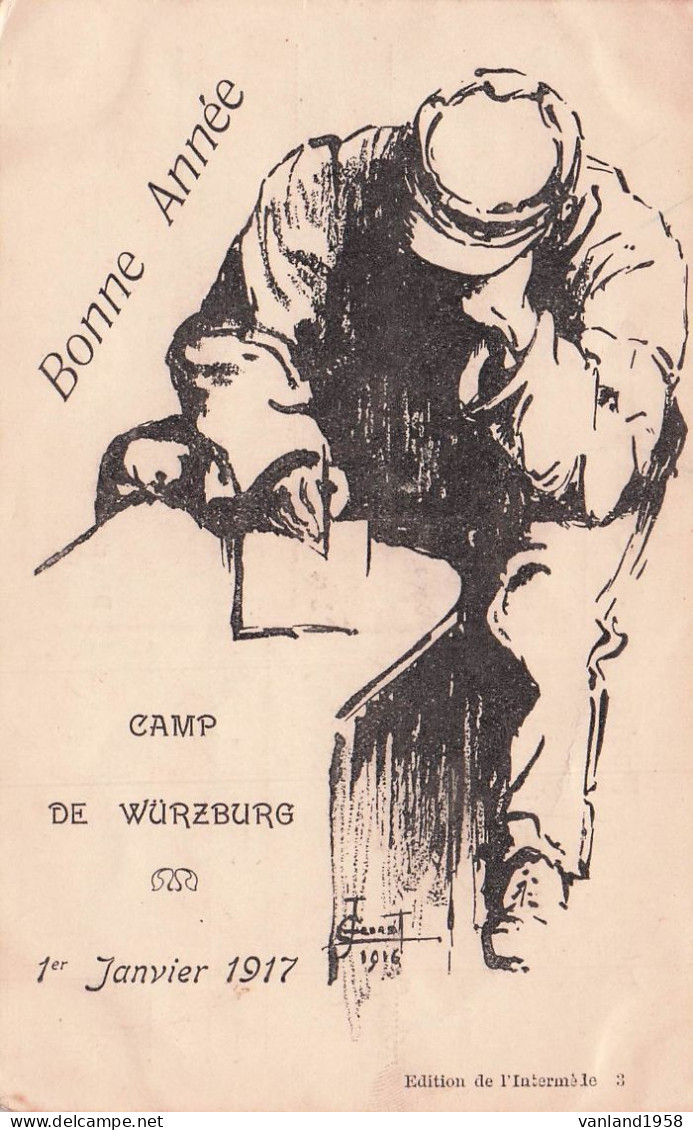 Camp De WÜRZBURG 1er Janvier 1917-bonne Année - Autres & Non Classés