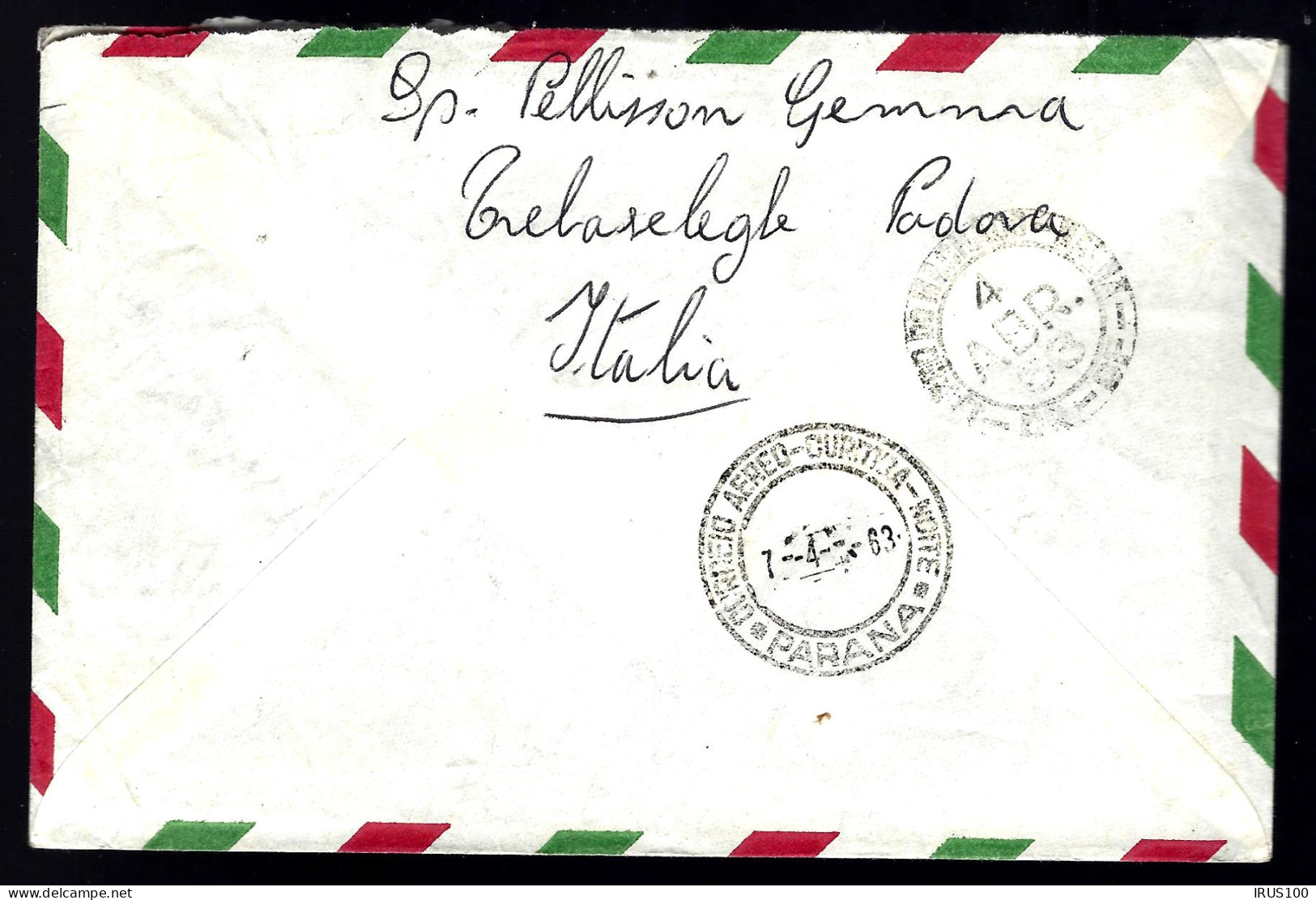 ITALIE - 1963 - LETTRE PAR VOIE AÉRIENNE - POUR LE BRÉSIL -  - 1961-70: Ungebraucht