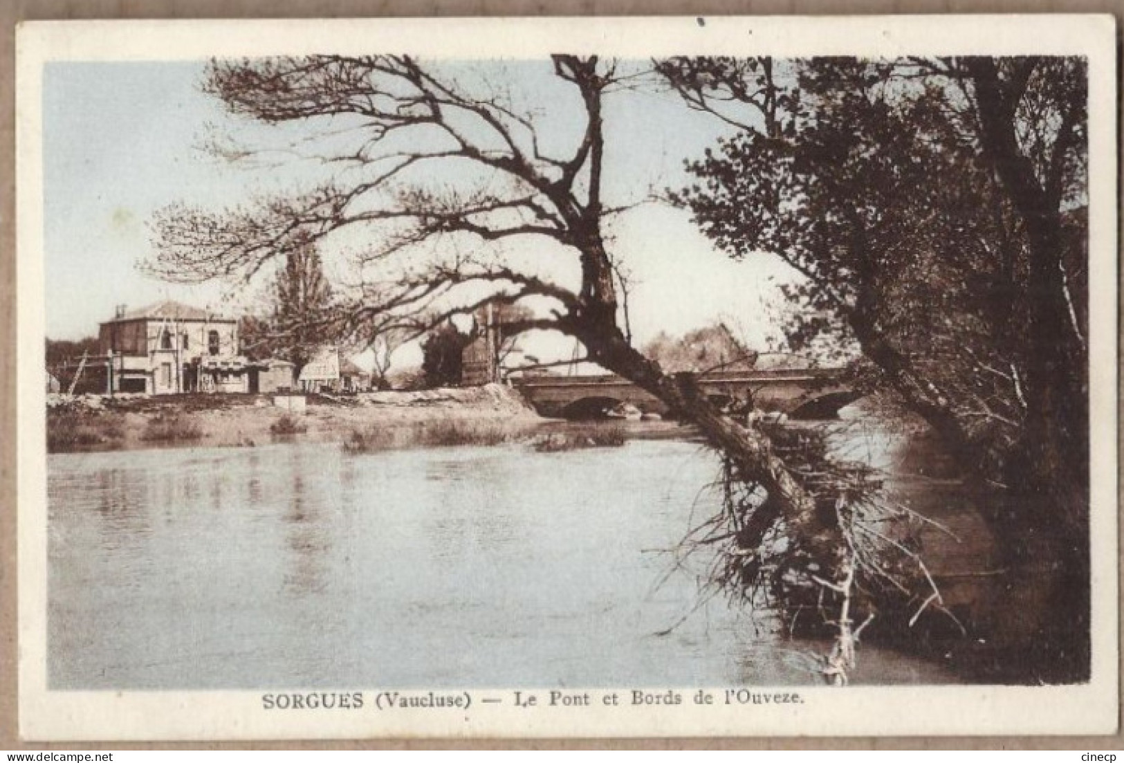 CPA 84 - SORGUES - Le Pont Et Bords De L'Ouvèze - TB PLAN + Vue Construction MAISON - Sorgues