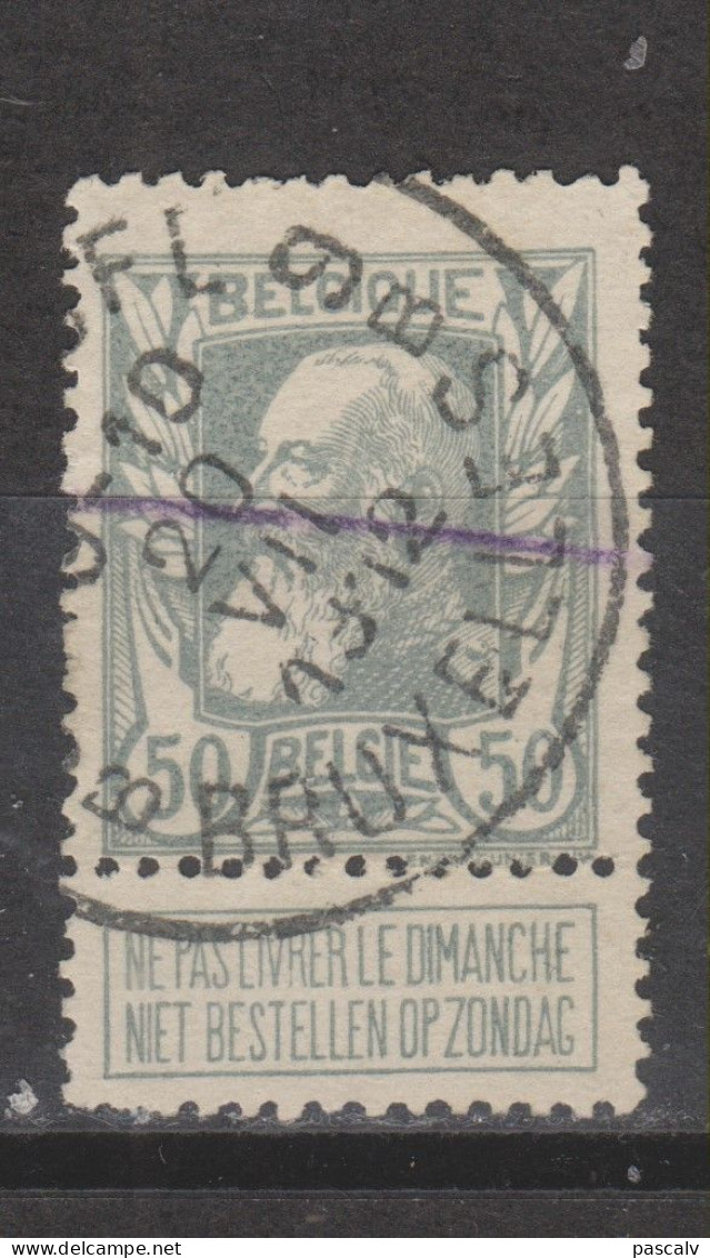 COB 78 Oblitération Centrale BRUXELLES 9B - 1905 Grosse Barbe