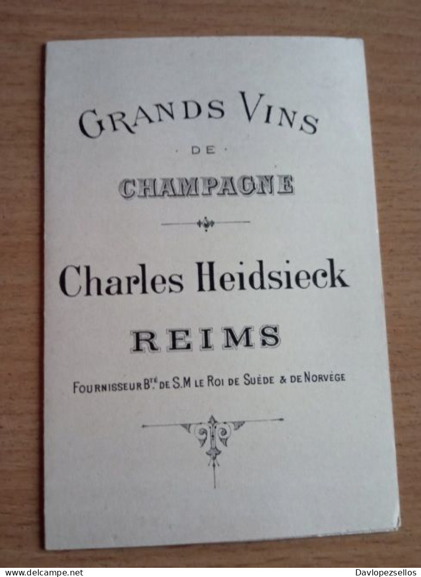 MENU REIMS CHARLES HEIDSIECK - HISTOIRE DEPUIS 1784 - Menükarten