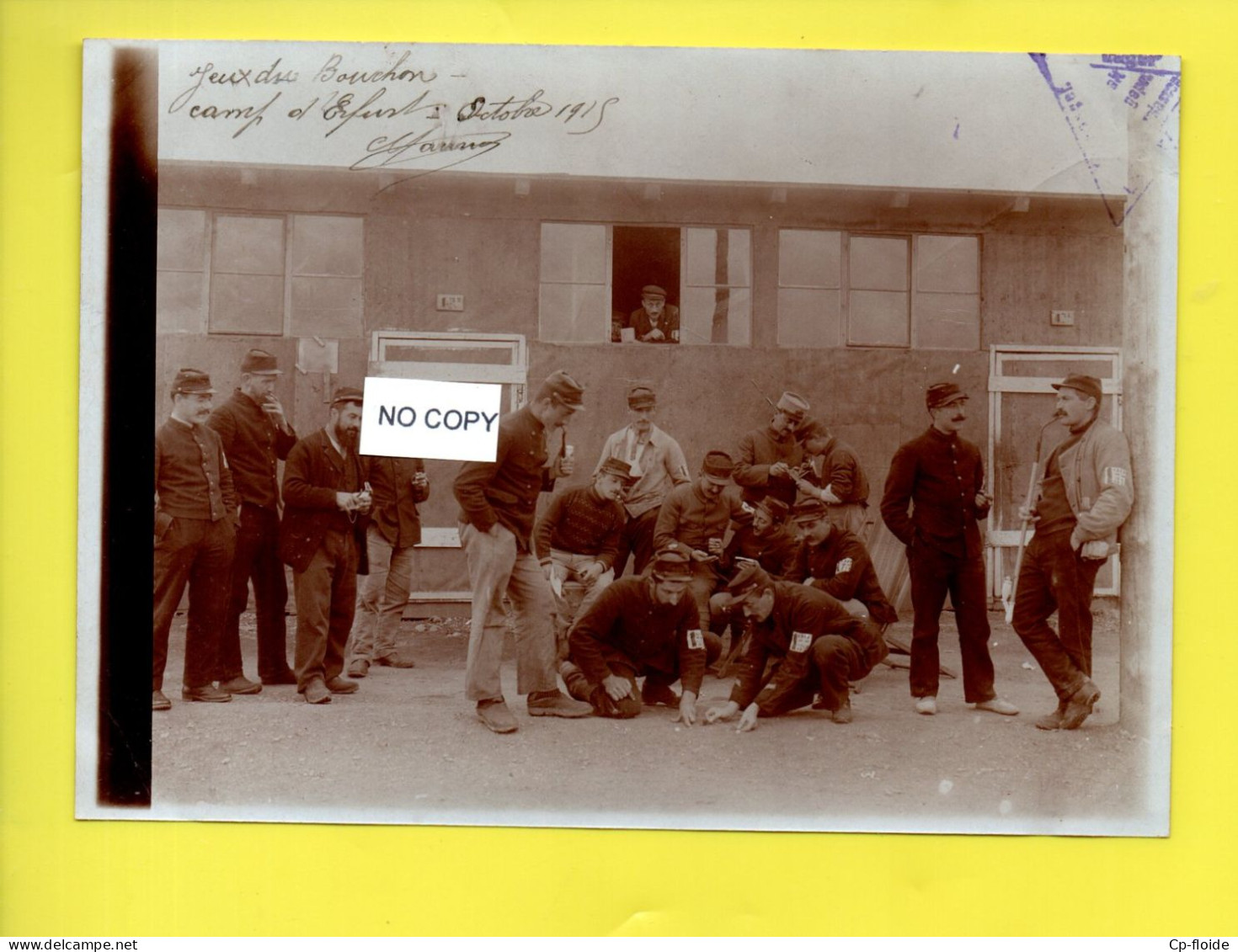 MILITARIA . ERFURT . " CAMP DE PRISONNIERS " . " JEUX DU BOUCHON " - Réf. N°1030F - - 1914-18