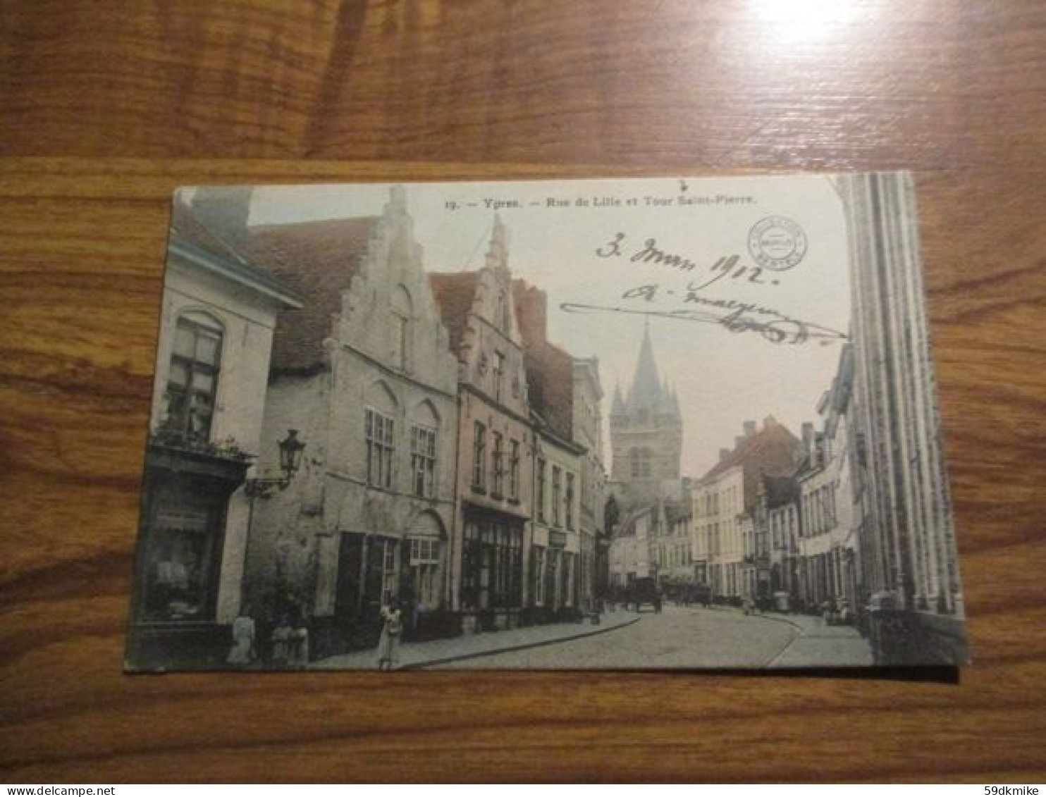 CPA Ypres - Ruede Lille Et Tour Saint Pierre - Ieper