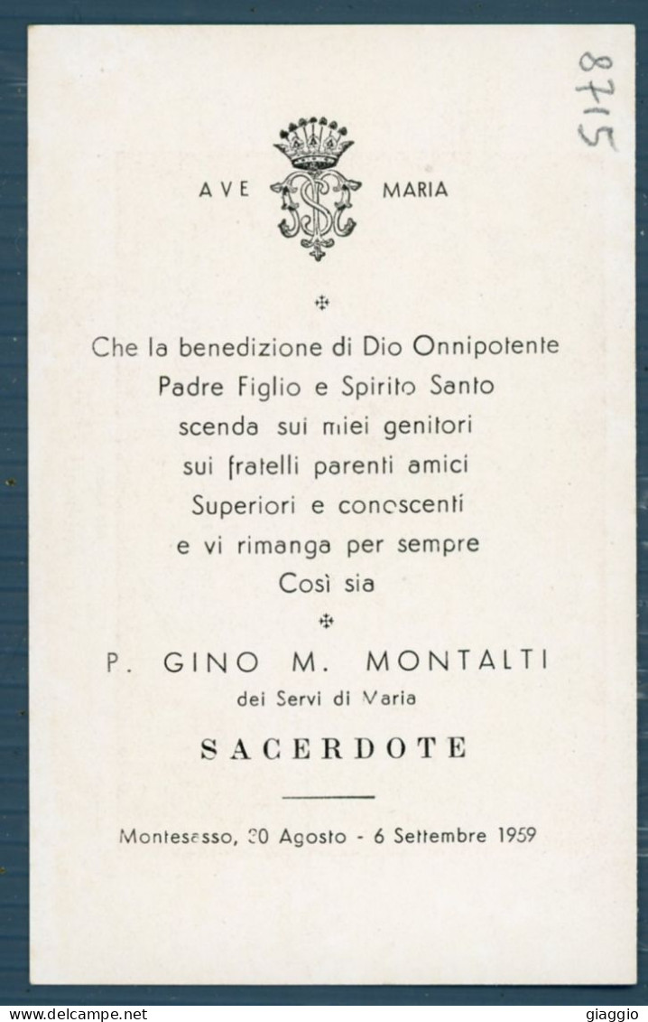 °°° Santino N. 8715 - Sacerdote - Montesasso °°° - Religion &  Esoterik