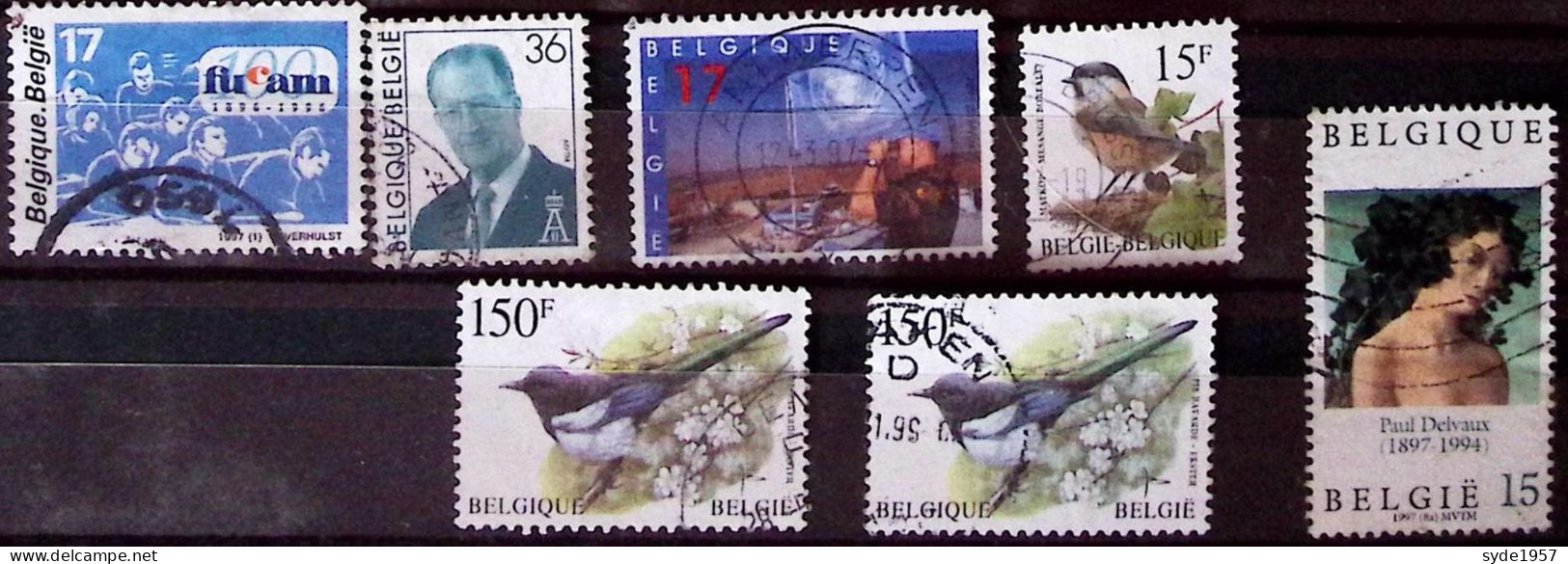 Belgique 1997 7 Timbres Oblitérés, Liste COB Ci-dessous : - Gebruikt