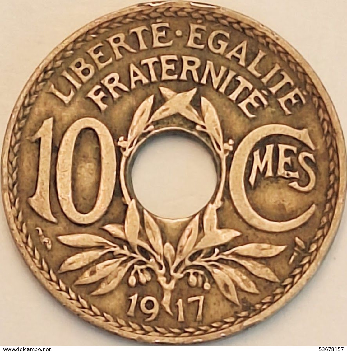 France - 10 Centimes 1917, KM# 866a (#3987) - 10 Centimes