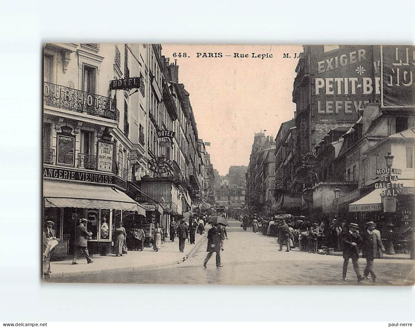 PARIS : Rue Lepic - état - Autres & Non Classés