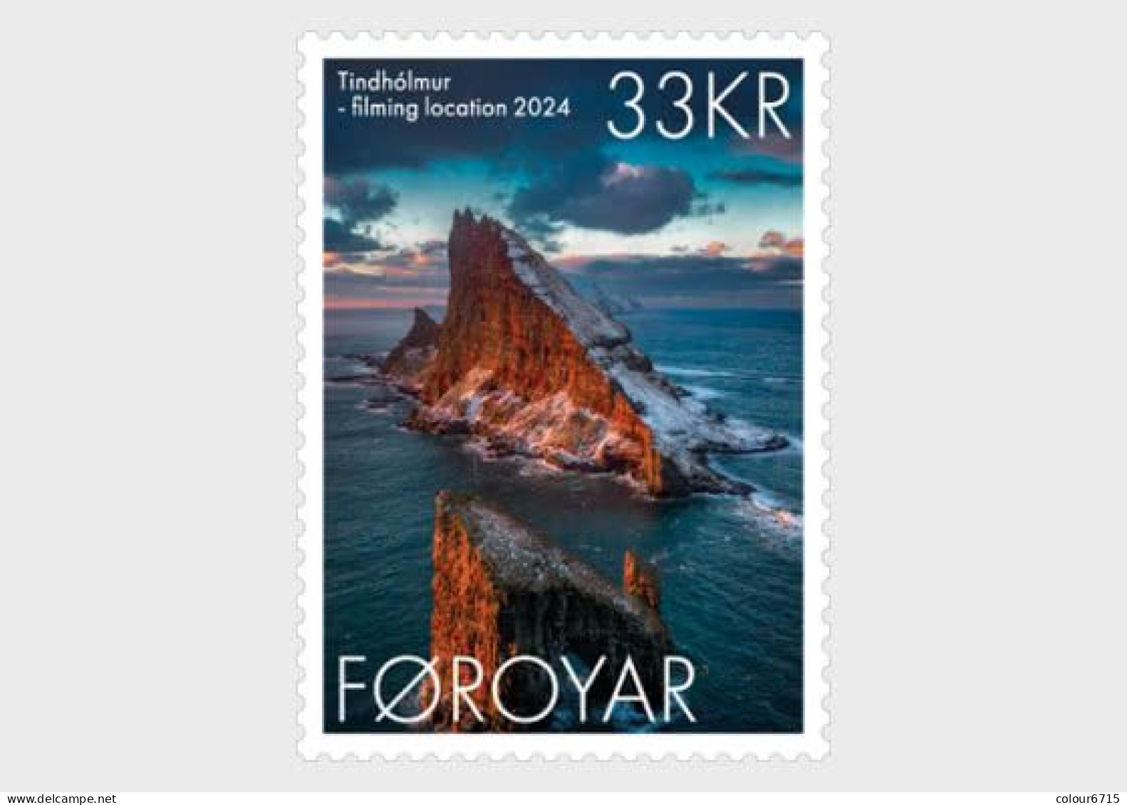 Faroe Islands 2024 Filming Location II - Tindhólmur Stamp 1v MNH - Féroé (Iles)