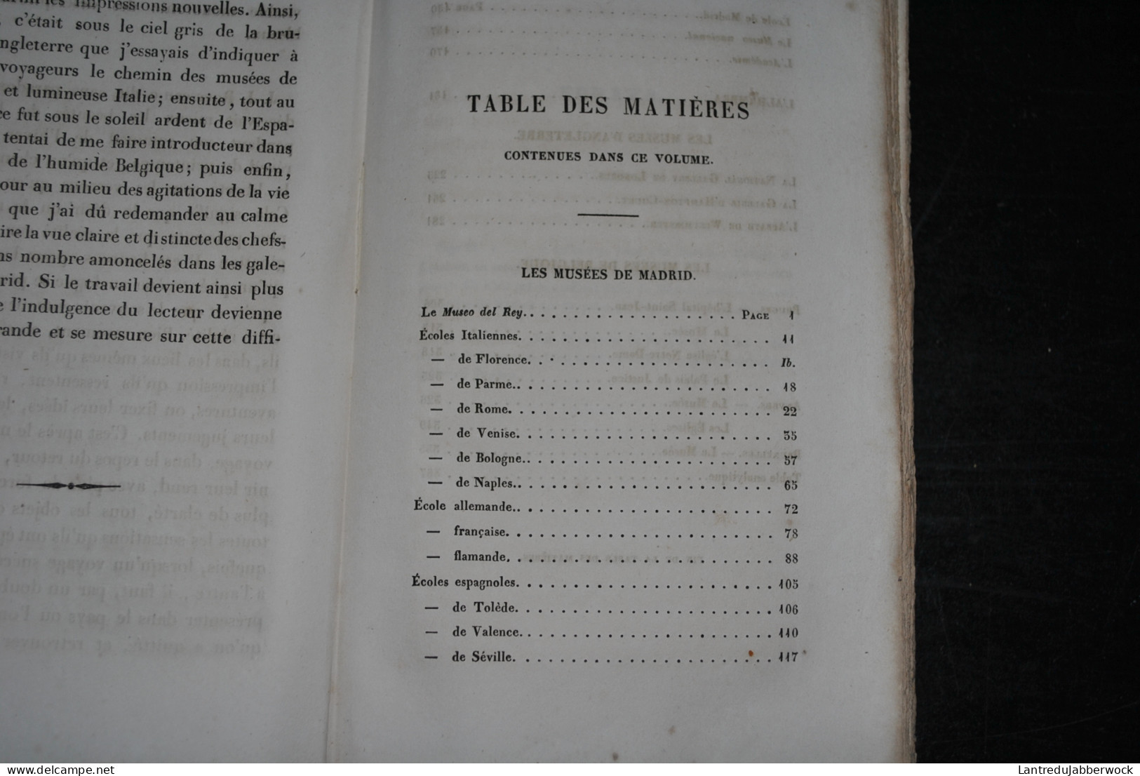 VIARDOT Les musées d'Espagne d'Angleterre et de Belgique Guide et mémento de l'artiste et du voyageur Paulin 1843 Italie