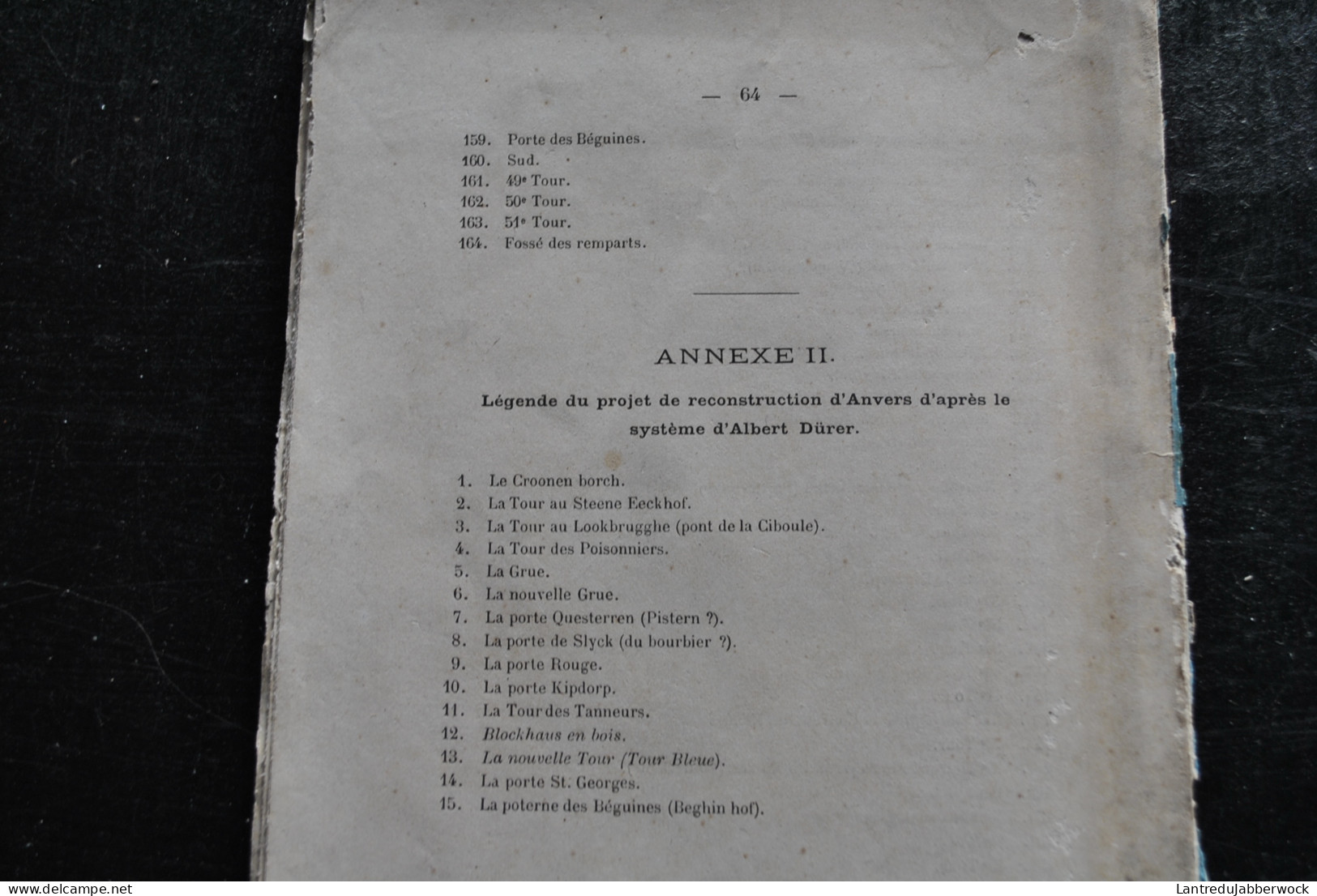 Académie d'archéologie de Belgique Bulletin 2è partie 1 1879 La tour bleue d'Anvers Colonel WAUWERMANS + Plans cartes 