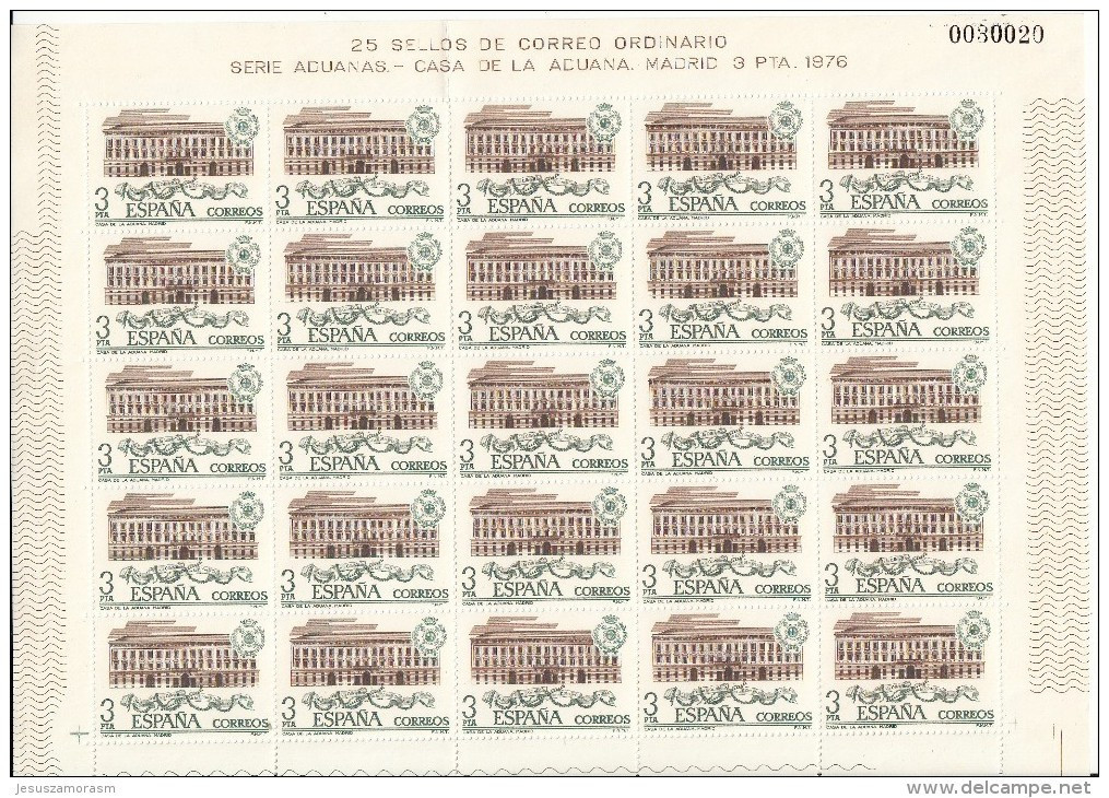 España Nº 2326 Al 2328 En Pliego De 25 Series - Unused Stamps