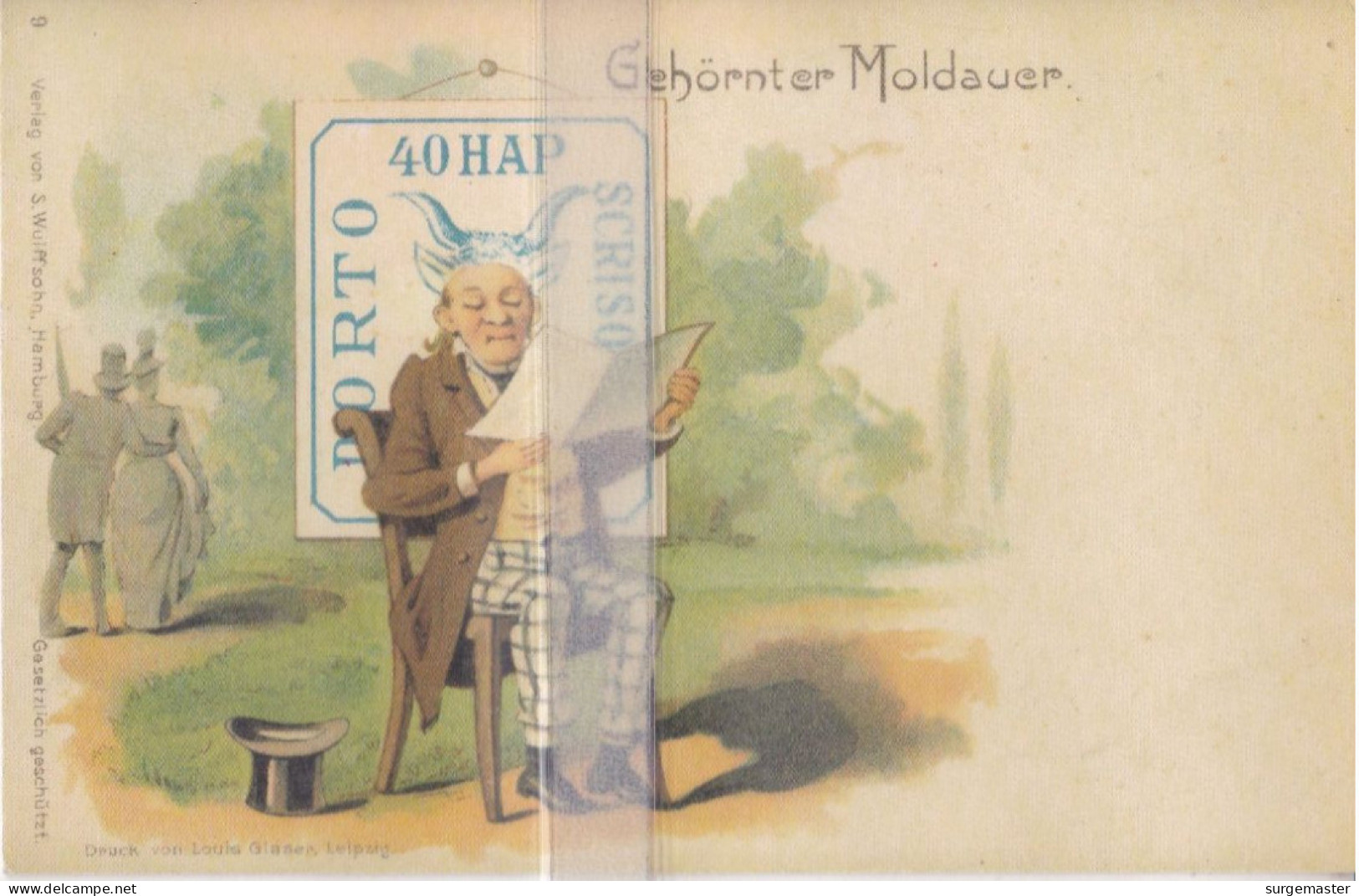 CPA REIMPRESSION D'UNE CARTE ANCIENNE '' L'ENCORNE MOLDAVE'' - Stamps (pictures)