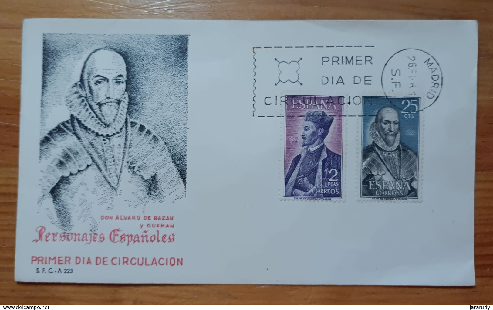 ESPAÑA PERSONAJES 1966 FDC/SPD MNH - FDC