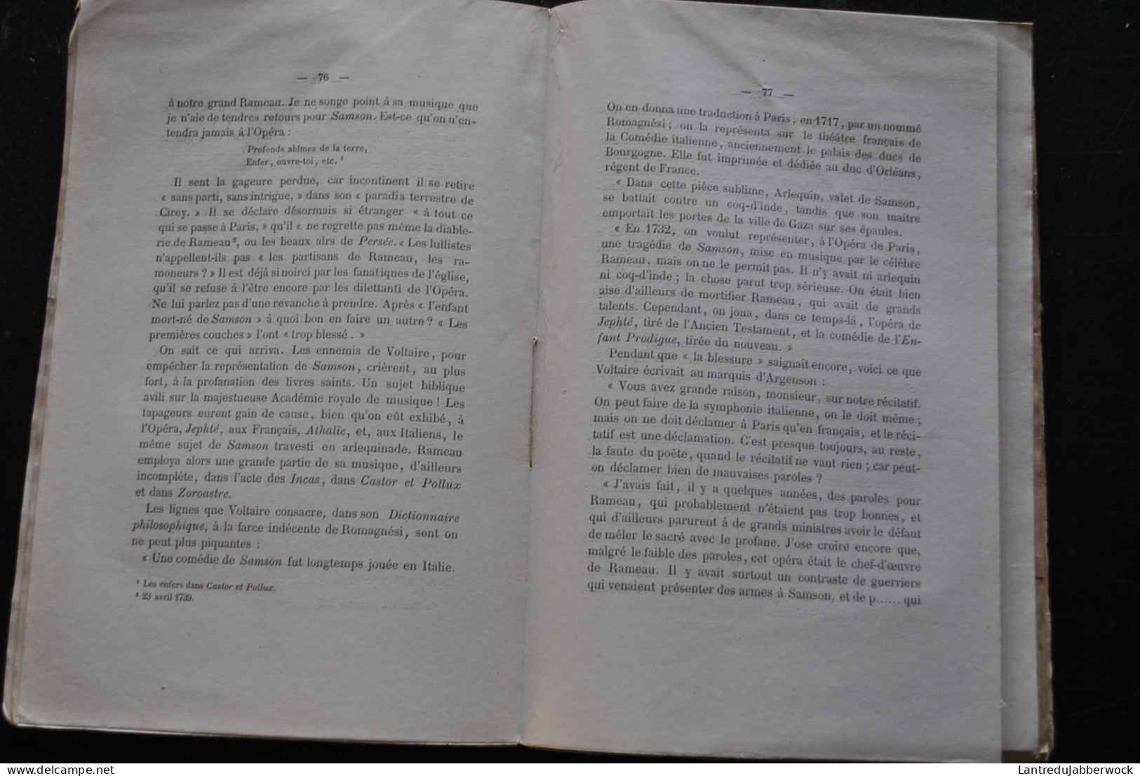 Annales de l'Académie d'archéologie de Belgique 1e & 2è liv 1878 Voltaire musicien Edmond Van Der Straeten - Wagnérisme