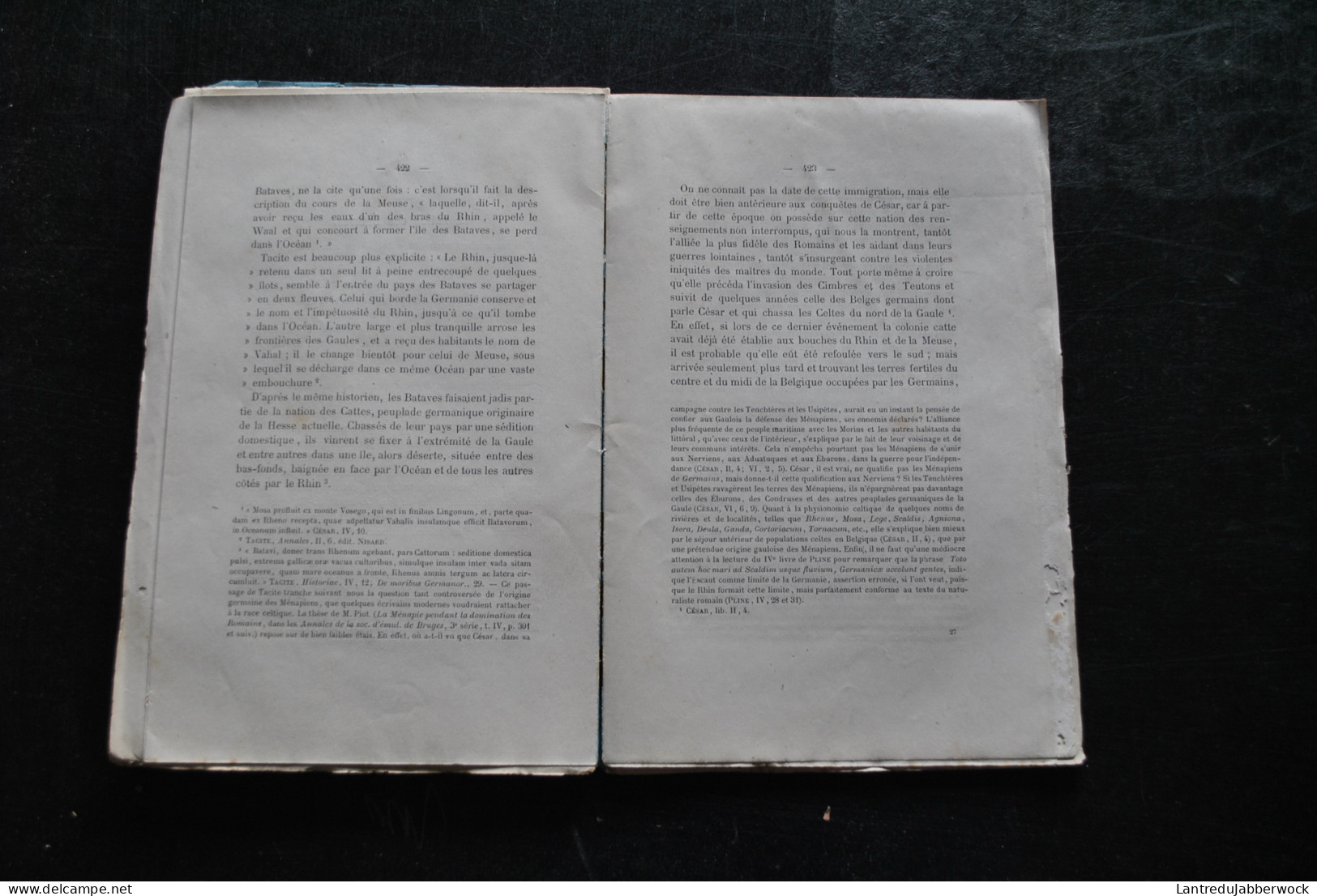 Annales de l'Académie d'archéologie de Belgique 3è liv 1878 Ménapie & la Flandre DE VLAMINCK Jeanne Marie VAN DER GHENST