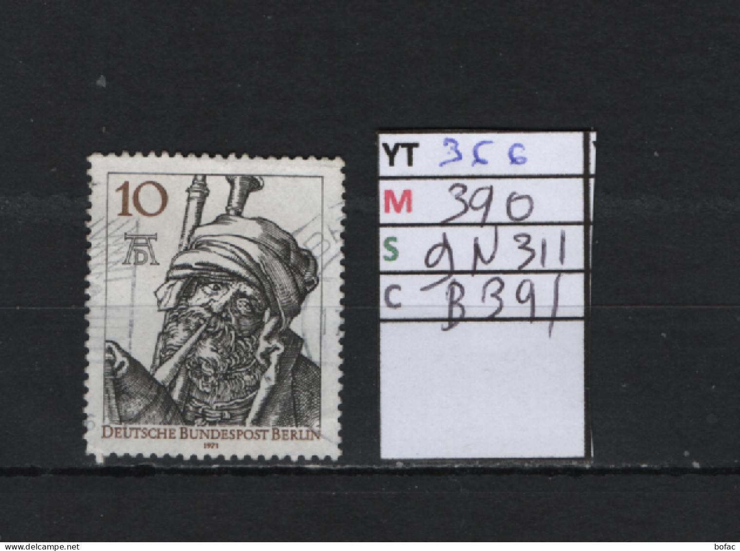 P. FIXE Obl 366 YT 390 MIC 9N311 SCO B391 GIB Albrecht Dürer 1971 *Berlin* 75/03 - Used Stamps