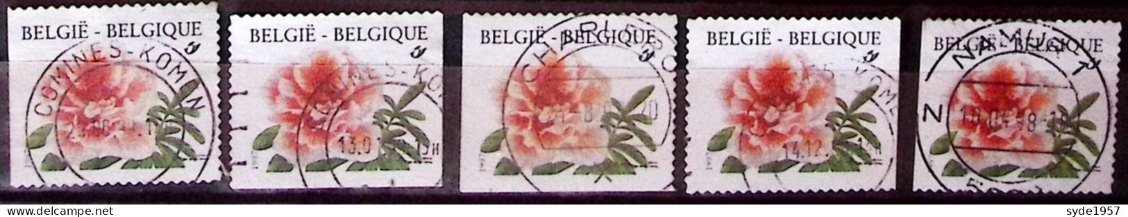 Belgique 1997 5 Timbres Oblitérés, COB 2733, 2733A(x2), 2733B, 2733C - Gebruikt