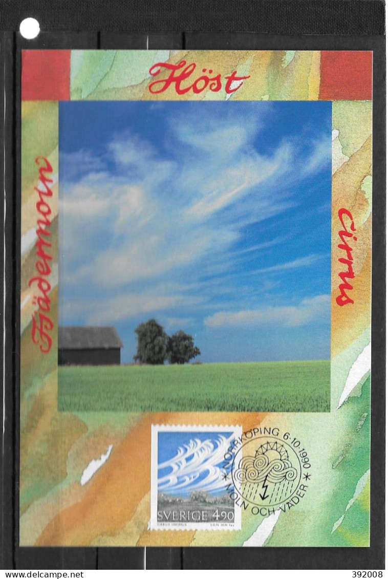1990 - 1619 - Nuages Et Météorologie, Cirrus - 35 - Maximumkaarten (CM)