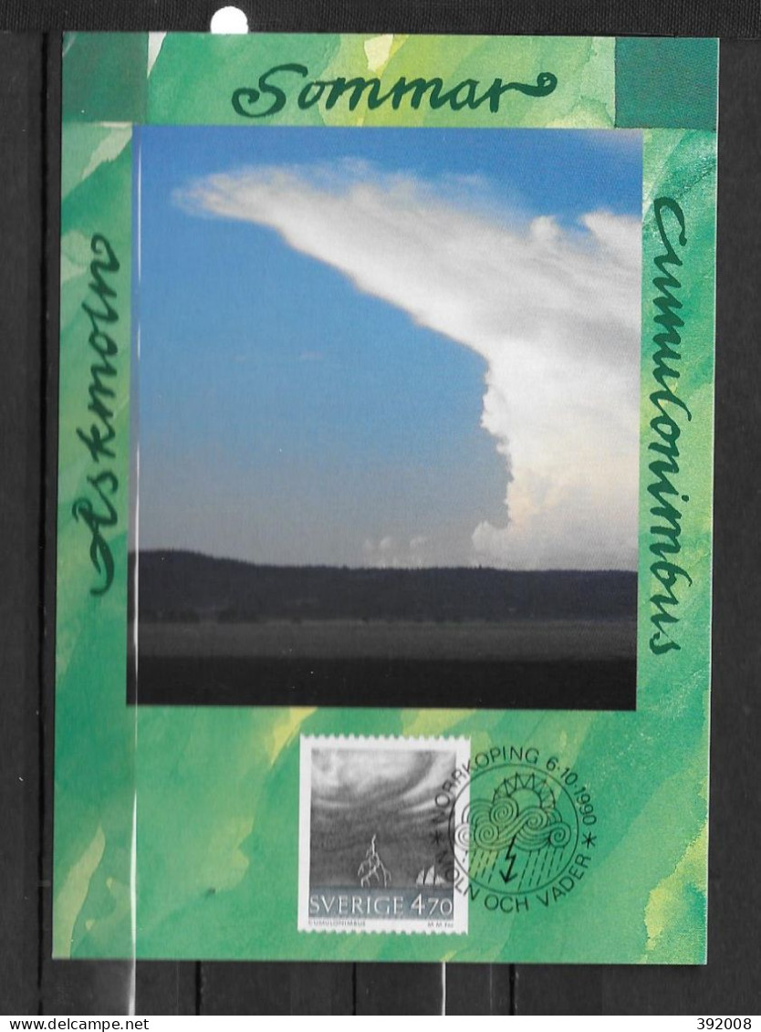 1990 - 1618 - Nuages Et Météorologie, Cumulo-nimbus - 35 - Cartes-maximum (CM)