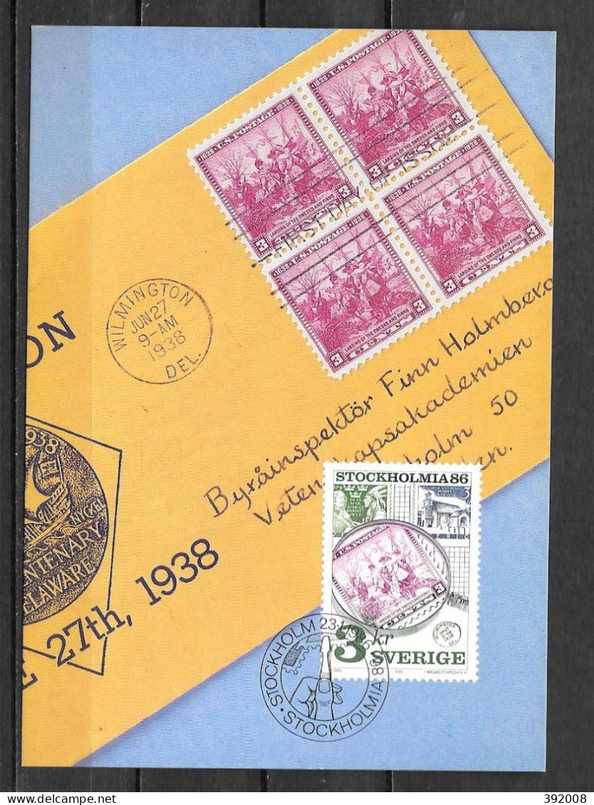 1986 - 1359 - Stockholmia - 24 - Cartes-maximum (CM)