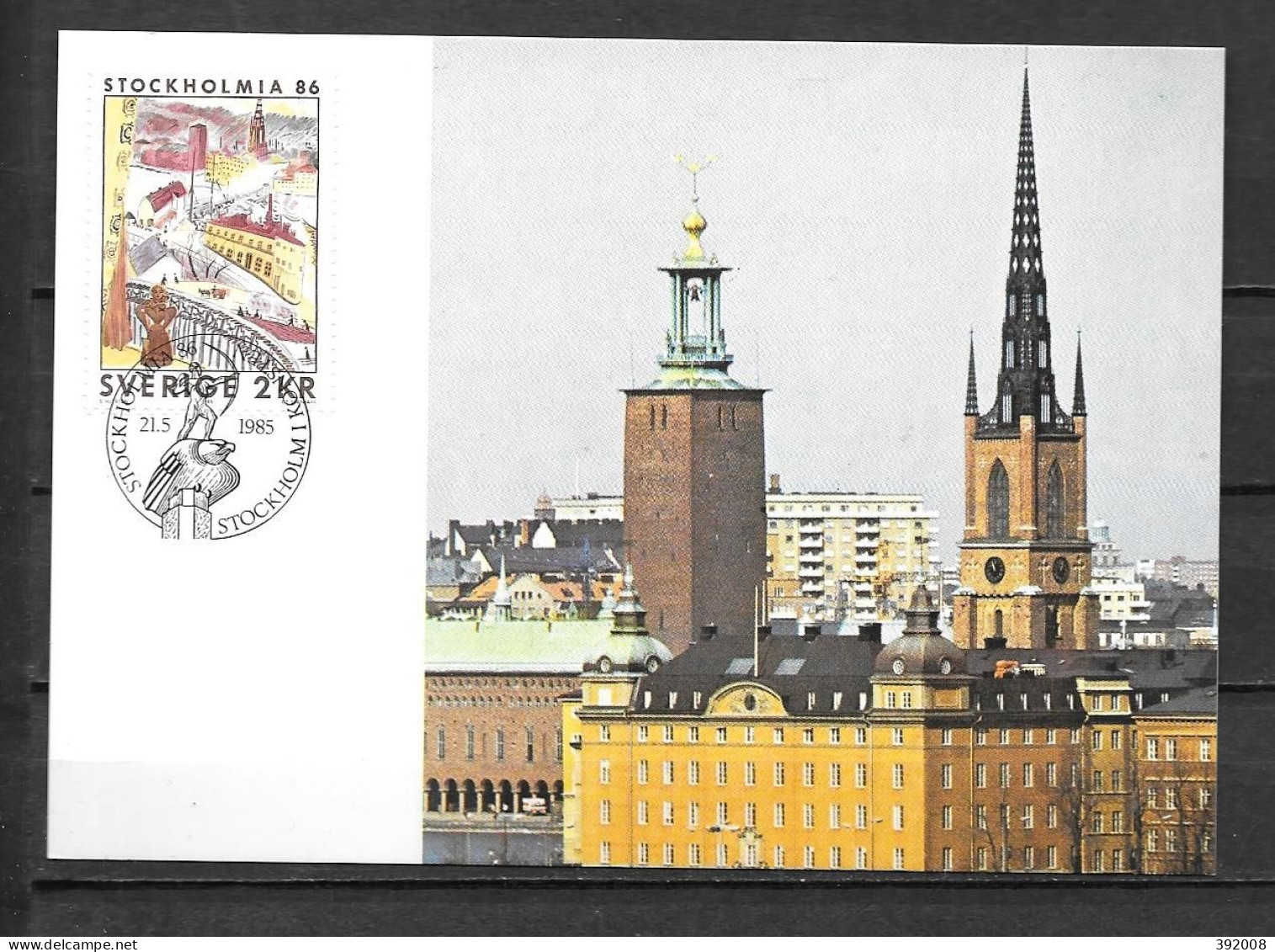 1985 - 1316 - Stockholmia 86 - 19 - Tarjetas – Máxima